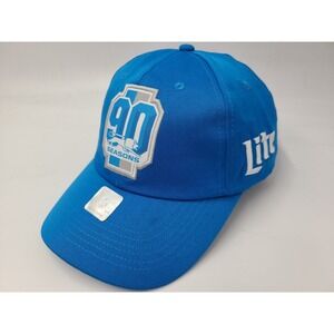 Detroit Lions 90 Seasons Miller Lite Adjustable Hat Cap Men NFL Football Blue
